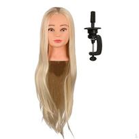 Kirpykla Braid Perm Styling Doll + Clamp 26in Blonde beige