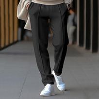 Spring And Autumn Men'S Small Loop Casual Pants Versatile Trendy Comfortable Simple Small Straight Leg Pants For Men M juoda