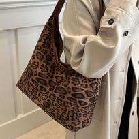 Large Capacity Leopard Print Bag Women'S Autumn Fashion Armpit Bag Women'S Leopard Print Commuter Tote Bag Women ruda