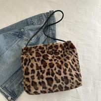 Trendy Plush Leopard Print Casual Women'S Bag Personalized Versatile Shoulder Bag Lazy Plush Tote Bag Women ruda