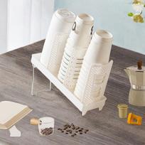 Bathroom Cup Dispenser Mouthwash Holder Accessories Coffee Paper for White Single Row gray