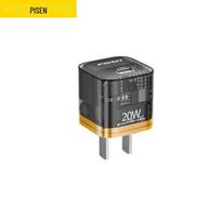 PISEN Mini Portable 20W Fast Charger for Apple & Huawei - Transparent Charging Headset Gift charger