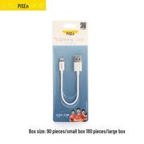 PISEN 0,2 m greito įkrovimo laidas, skirtas iPhone USB 0.2m short cable gray