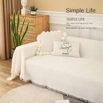 VIKAMA Kremas Vėjas Vienspalvis Smėlio spalvos Plaukų rankšluostis Pilnas uždangalas Sofos pagalvės užvalkalas Nordic Sofos pledas Universalus keturiems sezonams 90X90CM beige