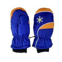1 Pair Kids Mittens Winter Waterproof Unisex Cold Weather Gloves Print Skiing Accessories Thicken Design for Outdoor Activities mėlyna