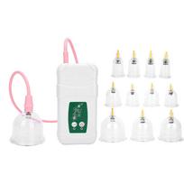 12pcs Vacuum Suction Cupping Cup Adjustable Strong Suction Cupping Set for Salon Home white