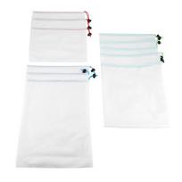 11Pcs Reusable Drawstring Mesh Bags Fruit Vegetable Sacks Storage Toys Pouch Shopping Bag