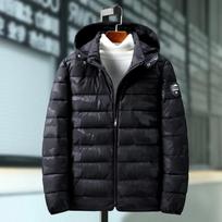Didelio dydžio vyriška žieminė striukė, stora, šilta, su gobtuvu, vyriška parka, su medvilniniu pamušalu, labai didelė, vėjo nepraleidžianti, laisva vyriška striukė XL black