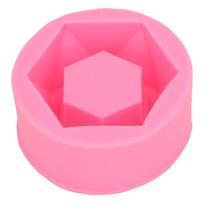 Silicone Flower Pot Mould Hex Reusable Succulent Planter Mould for Cake Chocolate Aromatherapy pink
