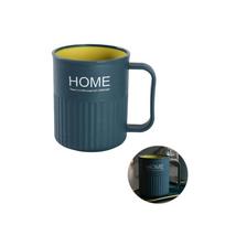 2Pcs Nordic Couple Toothbrush Cup Holder Plastic Drinking gray