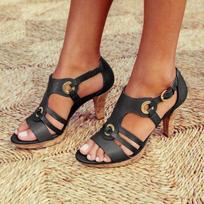Spring and Summer Plus Size High-heeled Women's Sandals 43
