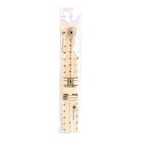 Skaidrios sulankstomos liniuotės Piešimo liniuotė Aiškus centimetrų mastelis Matavimo ilgis 0-30cm (0-12 colių) Studentui mokytojui beige