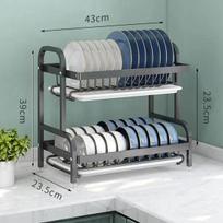 Flash Sales Dish Drying Rack Compact Kitchen Dish Rack Drainboard Set Large Rust-Proof Dish Drainer With Utensil Holder black