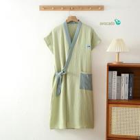 Unisex Summer Crepe Gauze Wearable Sleeveless Bath Towel L avokadas