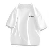 2025 Unisex Trendy Xinjiang Cotton T-Shirt: Hong Kong Style, Loose Fit, Simple Print M