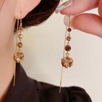 Crystal Drop Earrings for Women Lines Long Tassel Earring Wedding Party Jewelry Gifts white