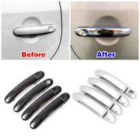 Skirta Volkswagen VW Touran Caddy 2K 2004-2015 Anglies pluošto spalvos apdailai Remontuoti chromuotą durų rankenos dangtelio apdailos apsaugą Chrome Color gray