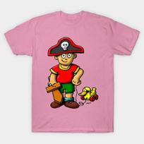 T Shirt Women Pirate Bow With Duck Harajuku Print Kawaii Tshirt Summer Short Sleeve Female T-Shirt Top Tee S rožinė