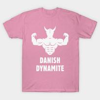 T Shirt Women Danish Dynamite Danmark Denmark Viking White Harajuku Print Kawaii Tshirt Summer Short Sleeve Female T-Shirt Top Tee S rožinė