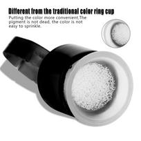 50Pcsset Disposable Tattoo Ink Ring Cups With Sponge Pigment Holder Permanent Makeup Black juoda