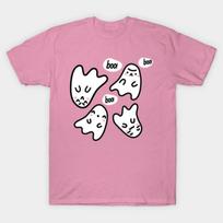 T Shirt Women Boo Ii Harajuku Print Kawaii Tshirt Summer Short Sleeve Female T-Shirt Top Tee S rožinė