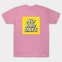 T Shirt Women No Bad Days Bold Yellow Harajuku Print Kawaii Tshirt Summer Short Sleeve Female T-Shirt Top Tee S rožinė
