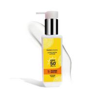 FACES CANADA Sunscreen Lotion, 100ml | SPF 50 PA+++ | Protects From UVA & UVB Rays | 1% Hyaluronic Acid & Vitamin C | Lightweight | No White Cast yellow