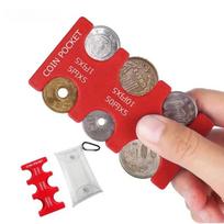 Piniginė Piniginės PVC Nešiojama Kelioninė Daugiafunkcė Monetinė Piniginė Klipsas Pinigų Maišelis Japoniško Stiliaus Nešiojama Monetų Kišenė raudona