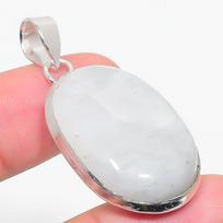 Vaivorykštinis mėnulio akmuo Rankų darbo 925 svarų sterlingų sidabro Dovanos pakabukas 1,85  k0m60 white