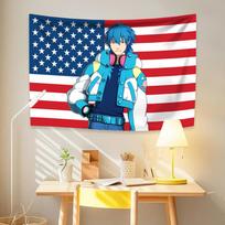 Japoniško Anime Gobelenas Dramatiški Žaidimai Žudynės Vėliava Namų Dekoras Svetainės Miegamojo Fono Audinys Festivalio Dovanos 29x37in blue