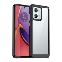 Spalvingas TPU dėklas, skirtas Motorola G75 G55 G35 G85 E14 G04S G14 G24 G34 G54 G84 apsauginiam dangteliui, atspariam smūgiams, skaidriam rėmeliui ir apvalkalui For Moto G84 juoda