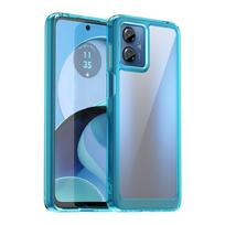 For Motorola Moto G14 Case For Moto G14 Cover 6.5 inch Colorful Soft Edge Silicone Transparent Bumper For Motorola Moto G14 4G For Moto G14 ežero mėlyna spalva