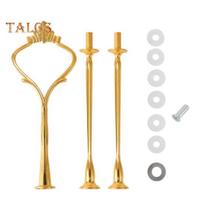 6 rinkiniai tortų stovo strypų 3 aukštų metalinis laikiklis širdelės formos dizainas „pasidaryk pats“ epoksidinio meno vestuvių vaisių padėklas užkandžių lėkštė desertams sūriui šokoladui 6pcs A beige
