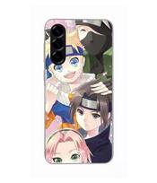 Case - Maniacase - Galaxy A26 - Silicone - Black - Kakashi Naruto Sasuke Sakura juoda