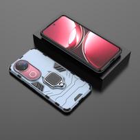 Vivo V50 5G Cover Multifunctional Case Bumper Ring Holder Mobile Phone Case Case for Vivo V50 5G For Vivo V50 5G tamsiai mėlyna spalva