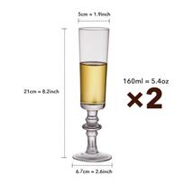 5.4oz/9.4oz Modernūs prancūziški taurės Krištolinis raudonojo vyno taurė Šampano taurė Saldžiųjų vynų taurė Namų baras Vestuvių vakarėlis Naudojimas