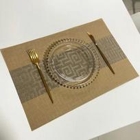 2 vnt. PVC padėkliukai virtuvės pietų stalui Kinijos stiliaus žakardiniai vandeniui atsparūs greitai džiūstantys padėkliukai stalo dekoracijos 30x45cm