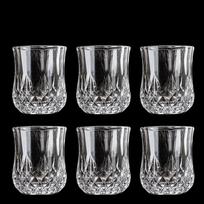 6Pcs/Set Wine Glasses Scotch Whisky Bourbon Cocktails Glass Cup Small Capacity Relief Durable Glass Cup Party Drinking Glasses <50ml gray