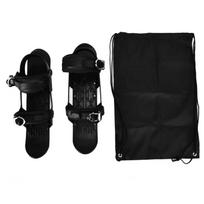 Mini slidės trumpos nailoninės stabilios slidės žiemos lauko sportui snieglentė black