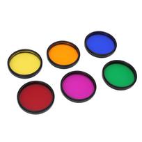 2 colių teleskopo okuliaras Mėnulio filtras Rinkinys 6 spalvos M48x0.75mm Teleskopo Ūko filtras Mėnulio filtras multi