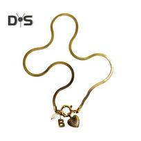 Initial Letter Necklace for Women Gold Plated Love Heart Faux Pearl Pendant Necklace Snake Chain Jewelry for Wife Girlfriend B