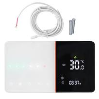 Termostatas su WIFI balso valdymu, laikmačiu, programuojamu slankikliu, LCD neigiamu ekranu, išmaniąja temperatūra white