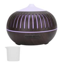 Household Aroma Diffuser Hollow Air Humidifier with Night Light Deep Wood Grain (110‑240V)AU Plug UK Plug black