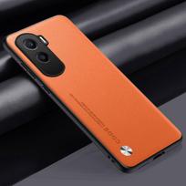 Luxury PU Leather Case For Honor 90 Lite Matte Cover TPU Silicone Full Protection Phone Case For Honor 90 Pro Honor90 Lite Coque For Honor 90 Lite oranžinė