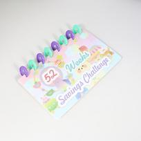1pc Saving Binder, 52 Weeks Savings Challenge, Reusable Budget Book For Planner Saving Money, Christmas, Halloween, Thanksgiving violetinė