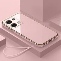 For Xiaomi Redmi Note 13 Case Luxury Square Plating Redmi Note 13 Pro Plus Phone Case ShockProof Silicone Back Cover Fundas Redmi Note13 4G&Case & Strap gray