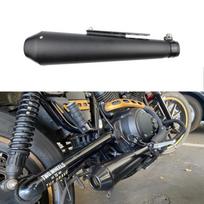 Motociklų išmetimo vamzdis Retro universalus išmetimo duslintuvas Motociklo modifikuotos dalys juoda