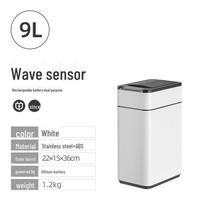 Jieanhui išmanus indukcinis šiukšliadėžė su dangčiu voniai, virtuvei ir svetainei - Automatinis pakavimas white