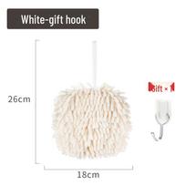 KOMEKI Chenille Hanging Hand Towel - Thick, Water-Absorbent, Quick-Drying, Simple Kitchen/Bath Rug