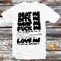 230 Gsm 100% Cotton Beat Bite Whip Cum Me Adam Ants Seditionaries T Shirt Vintage Retro Cool Gift Mens Womens Unisex Cartoon Anime Top Tee B1065 XXS balta